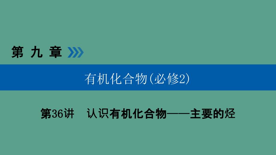 第36讲认识有机化合物主要的烃考点1常见烃的结构与性质优盐件ppt课件_第1页