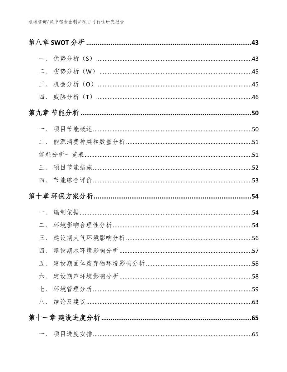 汉中铝合金制品项目可行性研究报告_模板_第5页