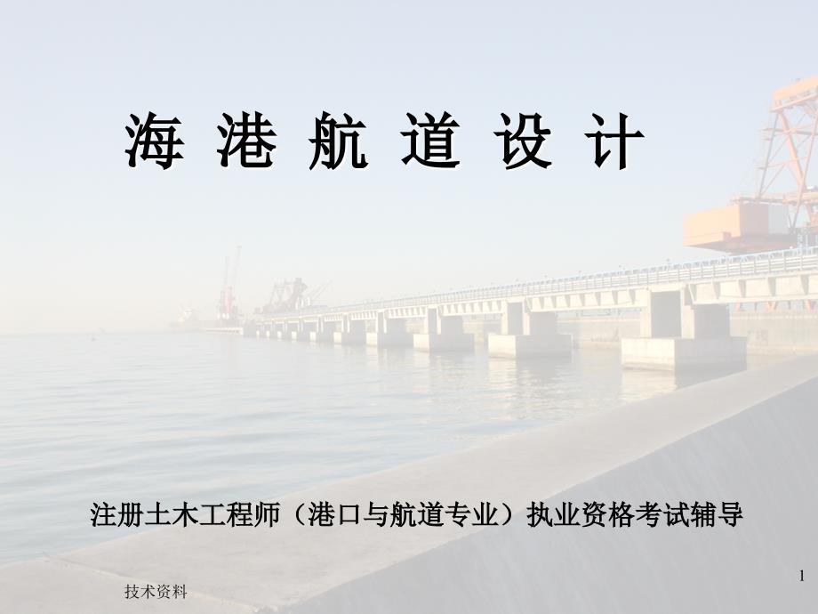 海港航道设计注册土木工程师港口与航道专业执业资格考试辅导专业研究_第1页