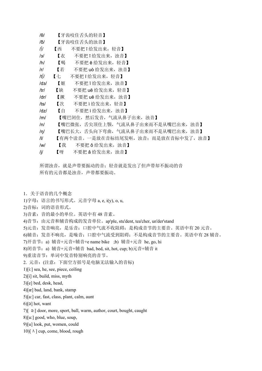 英语英语音标学习大全(教育精品)_第5页