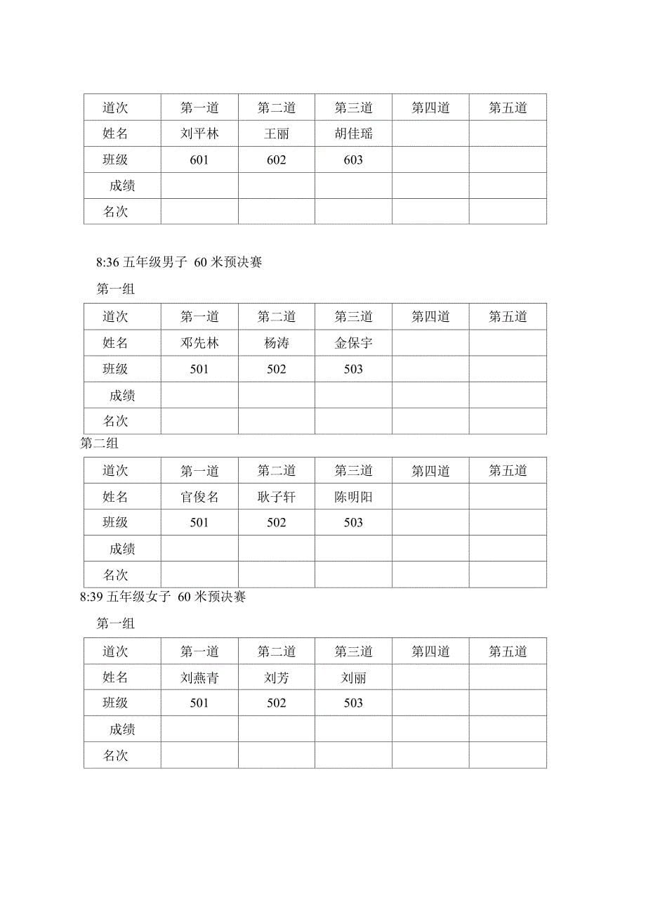 阳光学校第十届田径运动会秩序册1_第5页