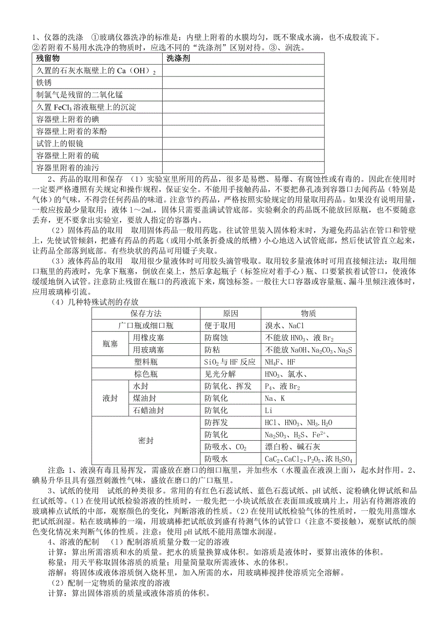 化学实验知识整理_第2页