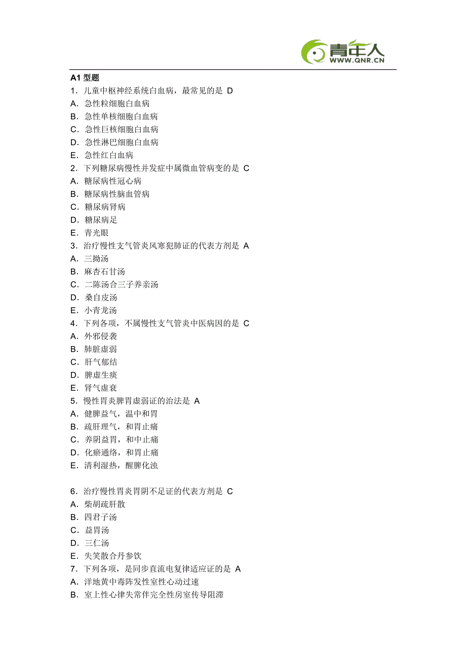 中西医结合执业医师考试冲刺预测试题及答案解析(二)_第1页