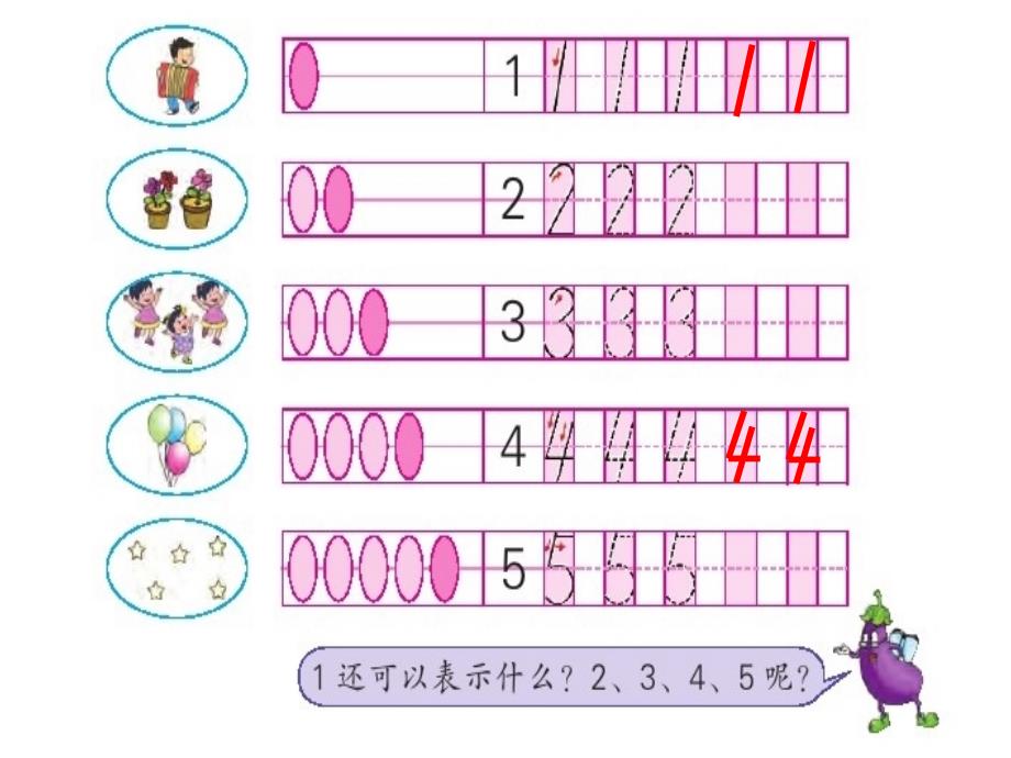 2019秋一年级数学上册 第五单元 1-5的认识课件1 苏教版.ppt_第3页