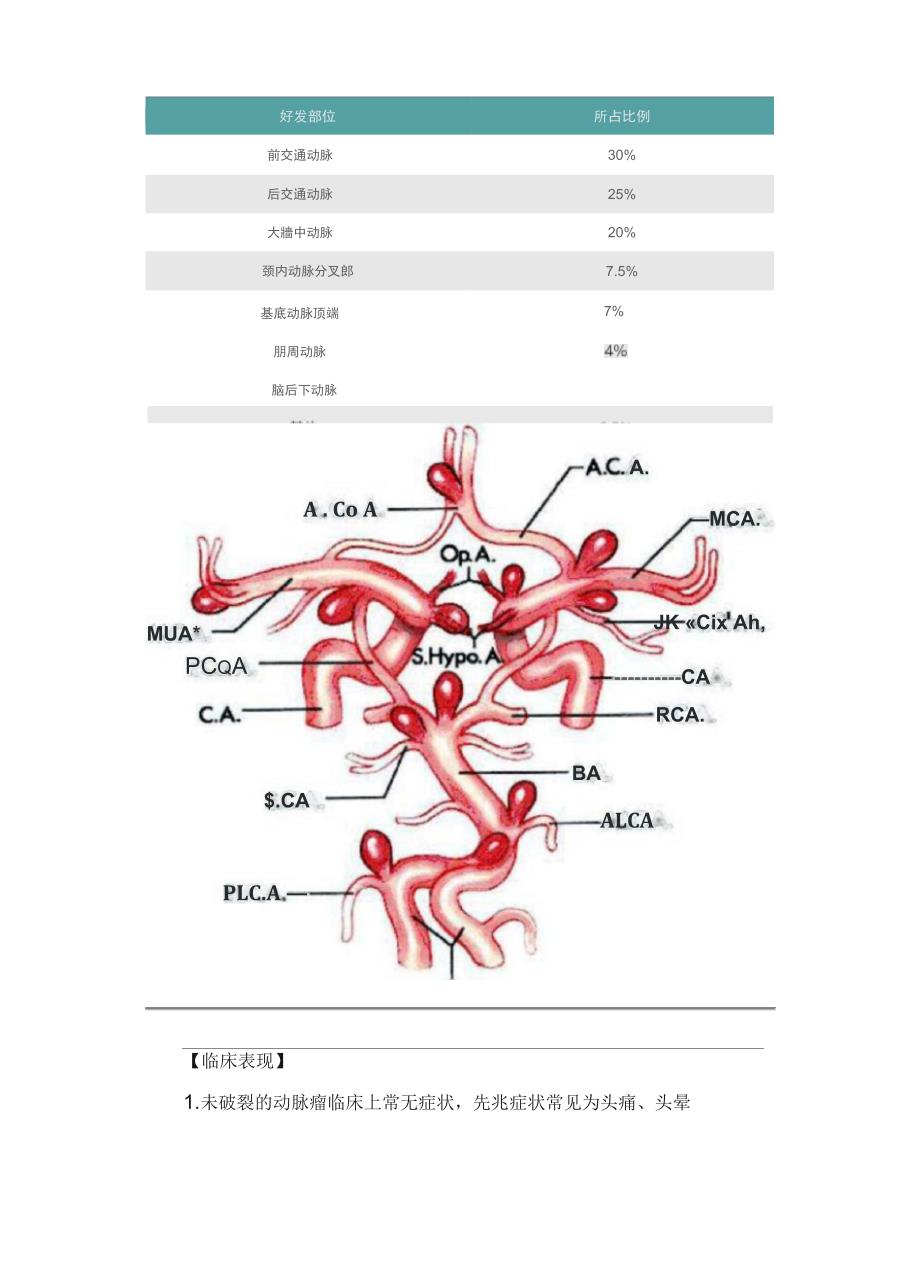颅内动脉瘤的临床特点及影像表现_第3页