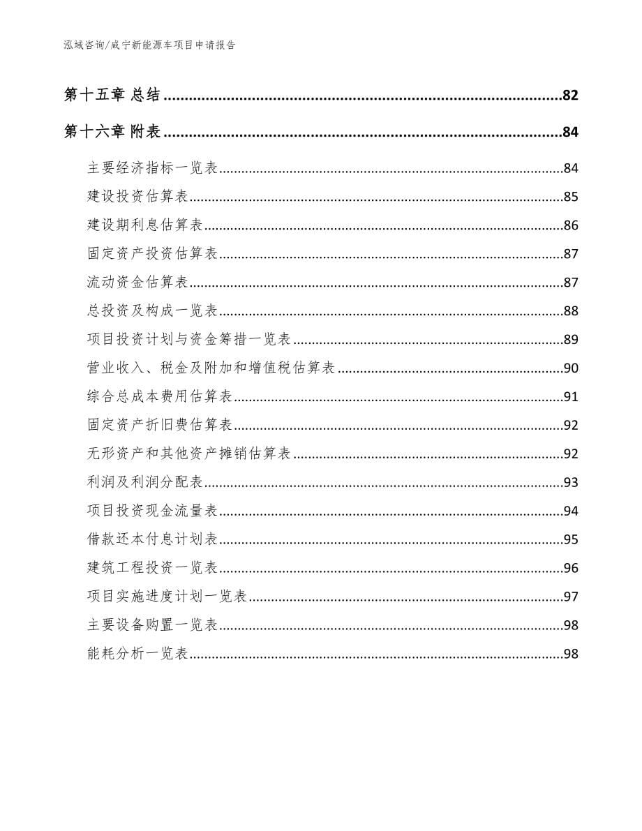 咸宁新能源车项目申请报告（模板）_第5页