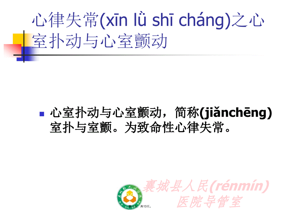 心室扑动与心室颤动要点说课材料_第1页