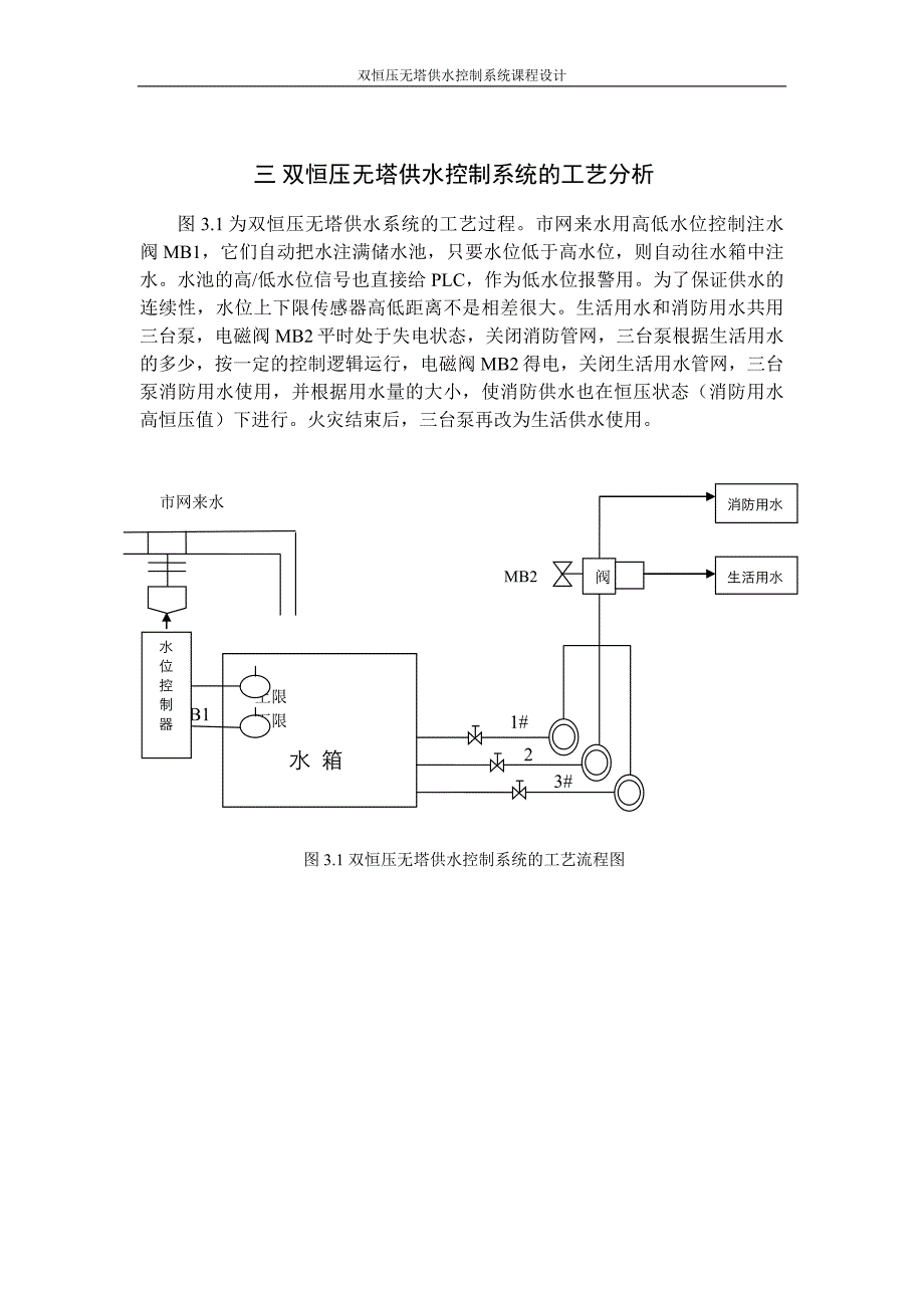 PLC课程设计（论文）双恒压无塔供水控制系统_第4页