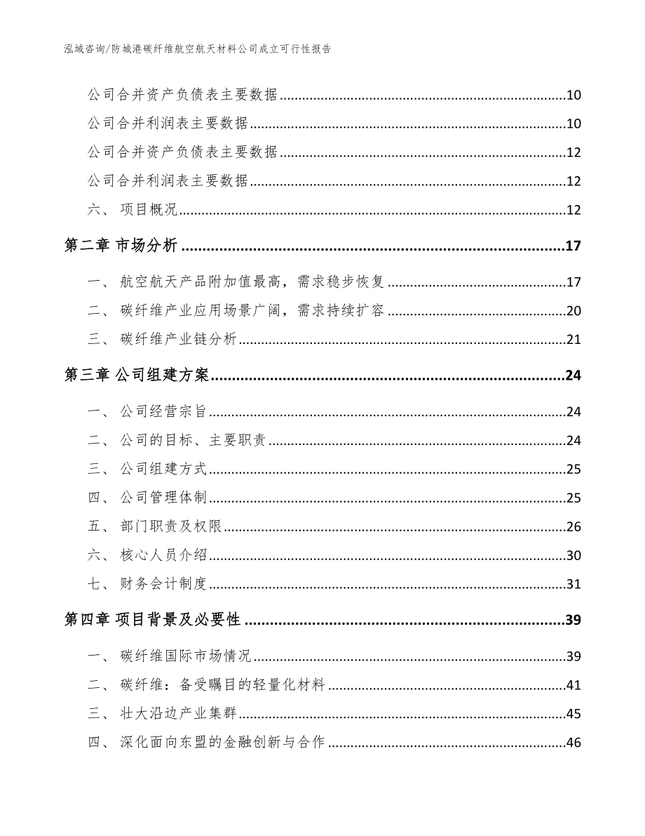 防城港碳纤维航空航天材料公司成立可行性报告（范文模板）_第4页