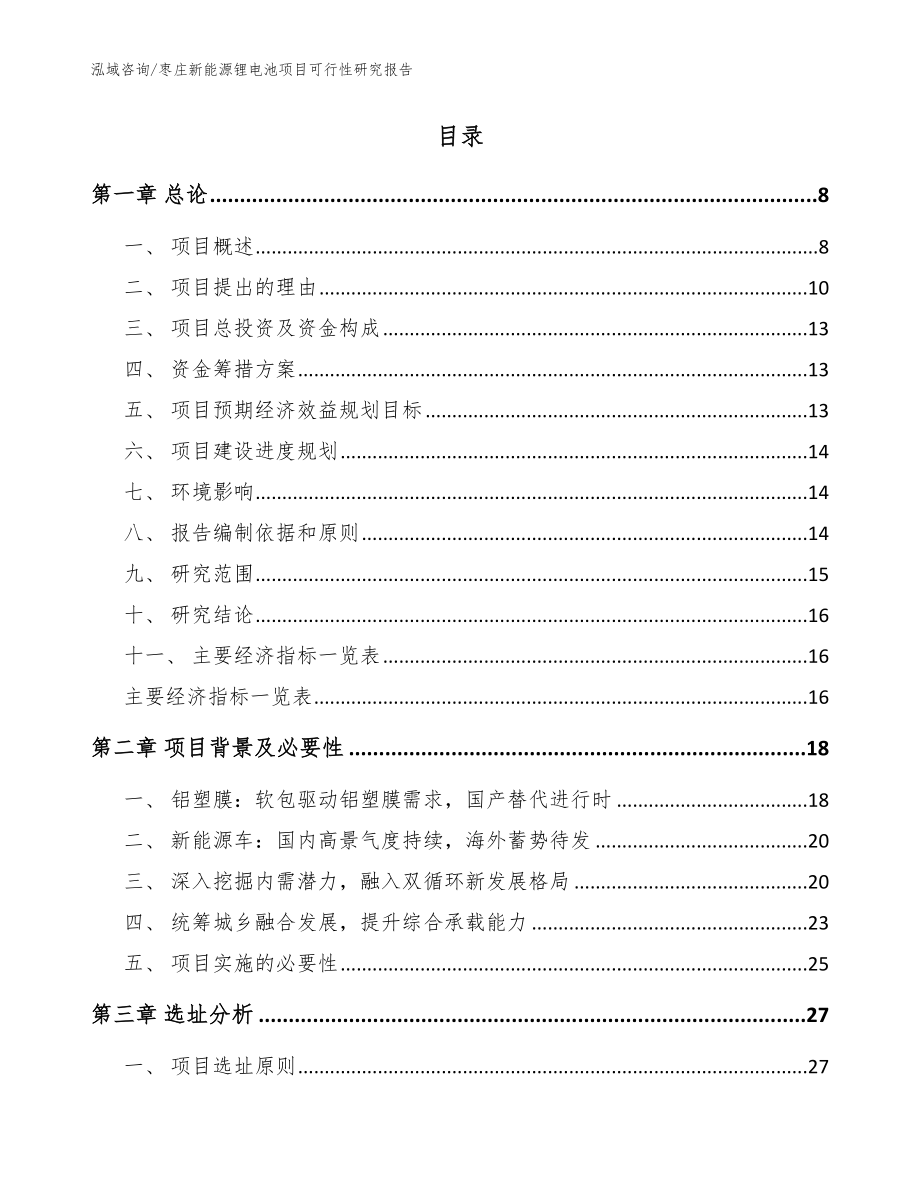 枣庄新能源锂电池项目可行性研究报告【模板参考】_第2页