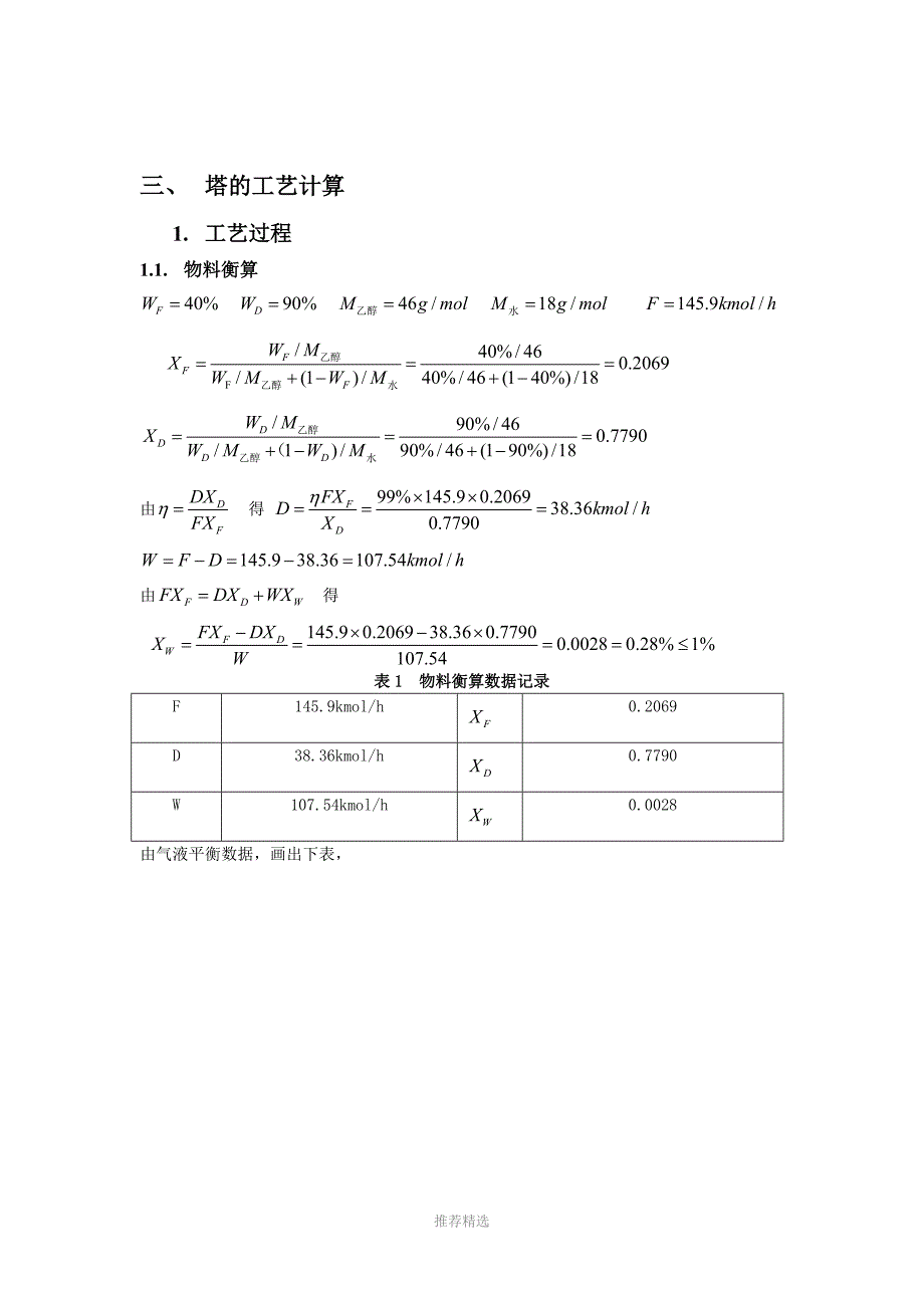 乙醇水溶液连续板式精馏塔设计_第4页