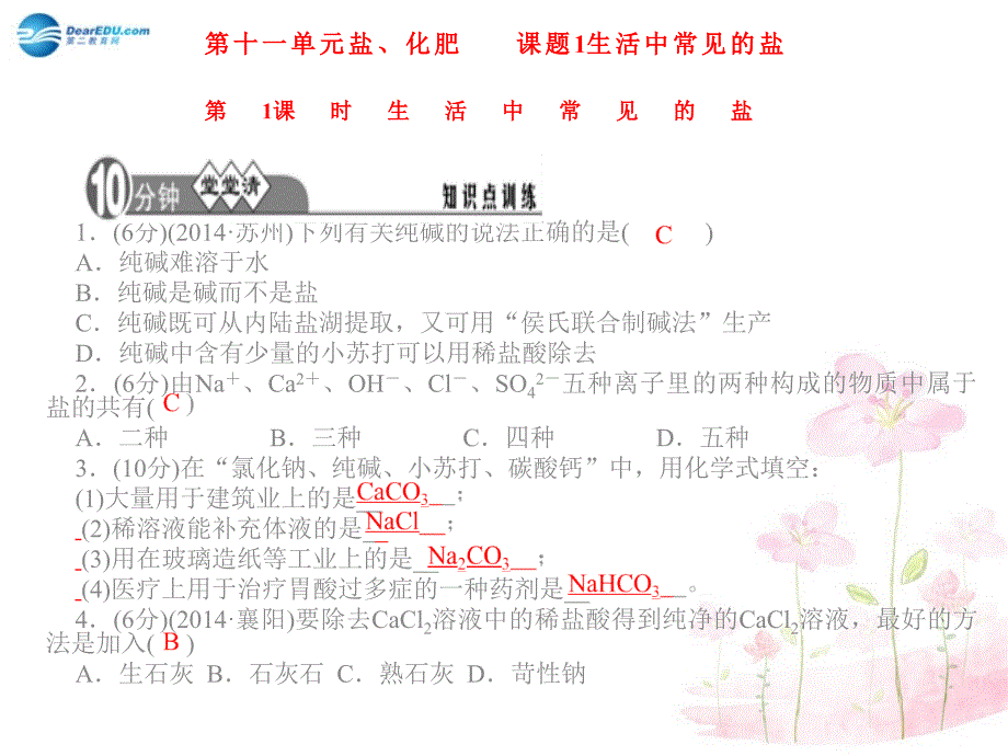 人教五四制初中化学九下12课题1生活中常见的盐PPT课件2_第3页