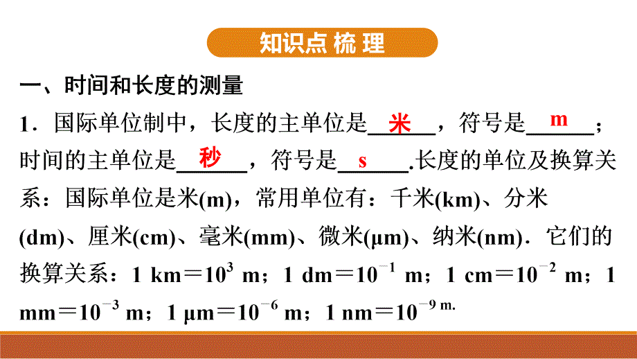 人教版八年级物理上册第一章机械运动知识点总结梳理课件_第2页