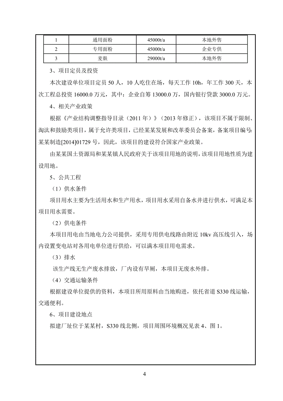 日加工400吨小麦面粉厂项目环评报告表.doc_第4页