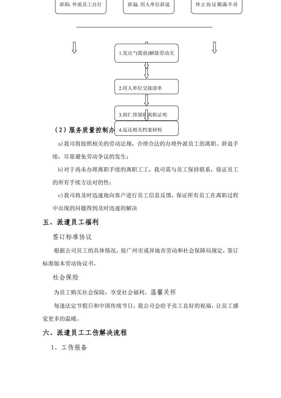 劳务派遣服务技术方案及服务流程_第5页