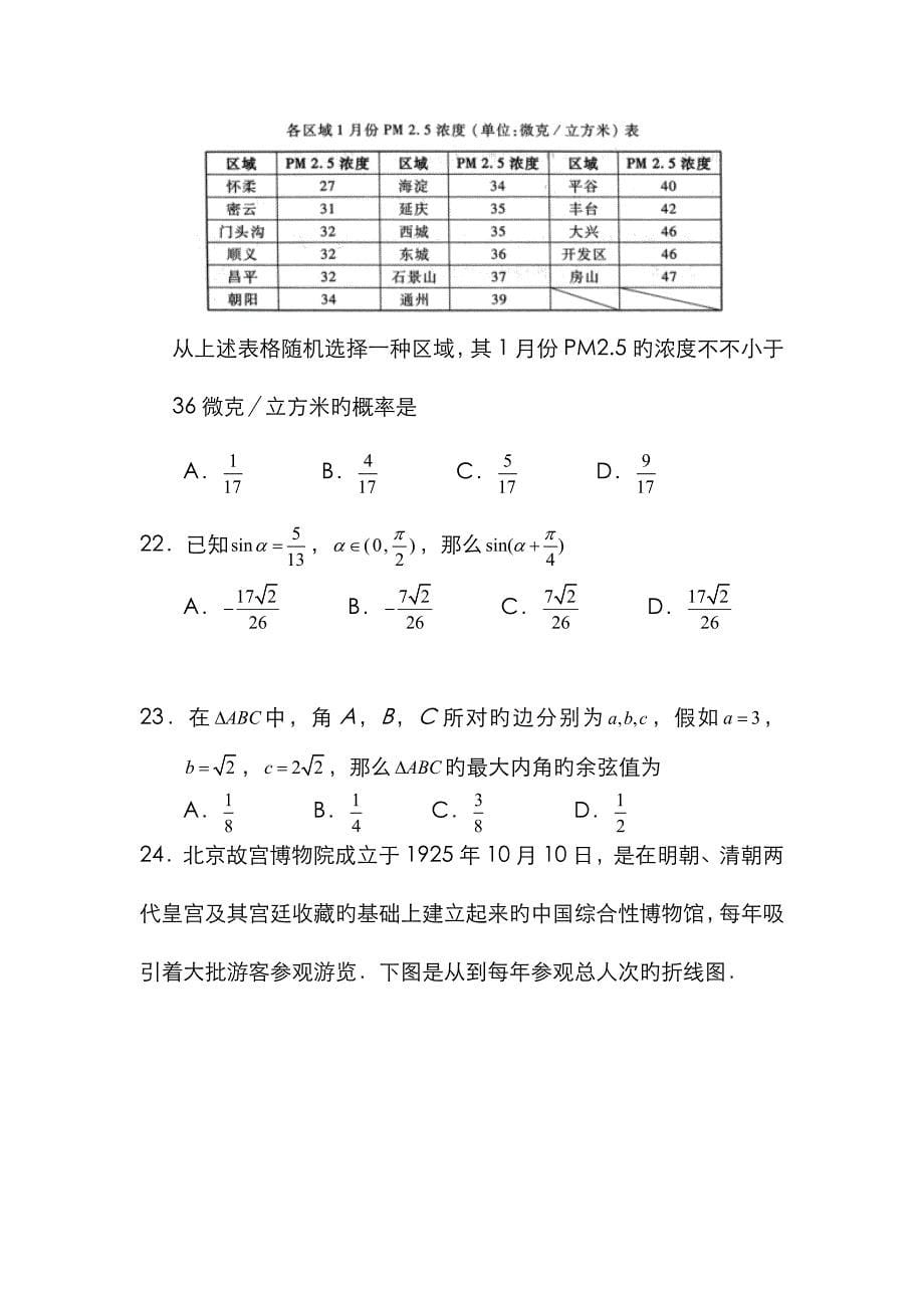 2022年北京市普通高中学业水平考试合格性考试.docx_第5页