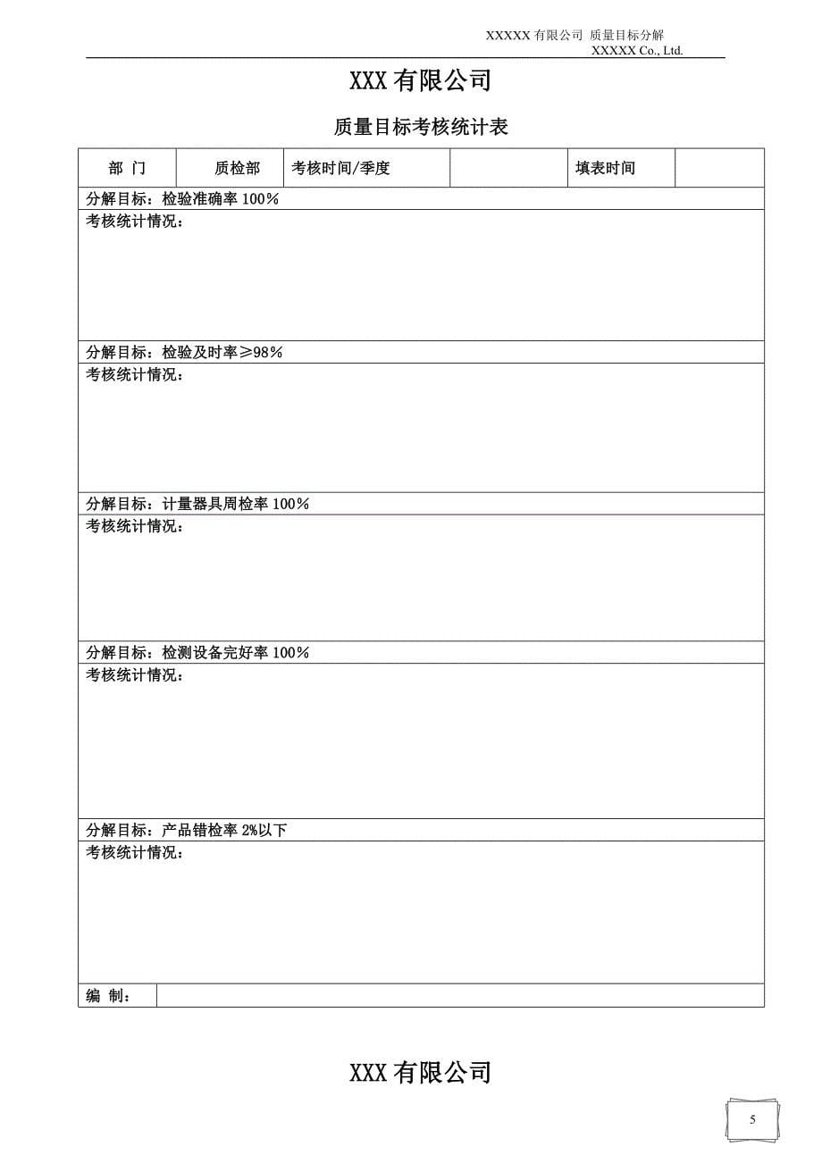 质量目标分解和考核规定.doc_第5页