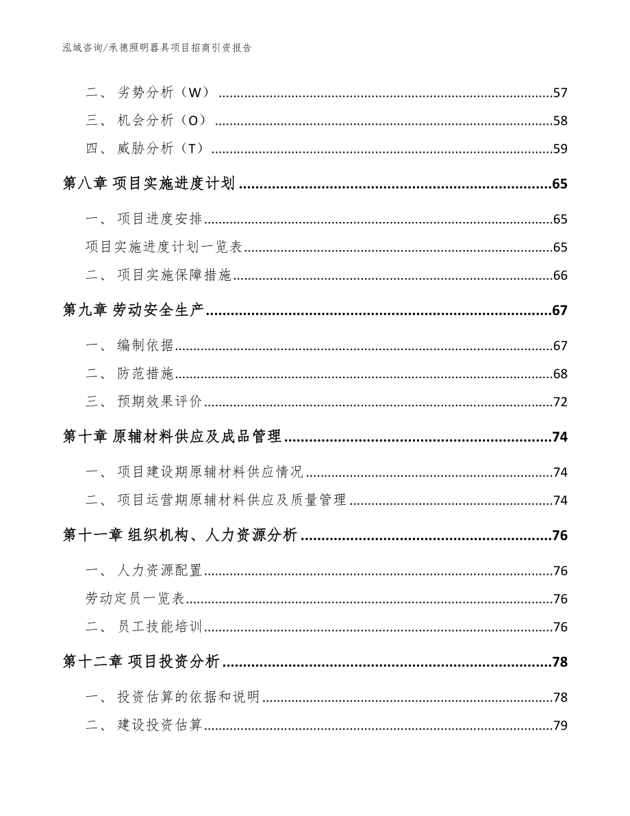 承德照明器具项目招商引资报告（范文）_第4页