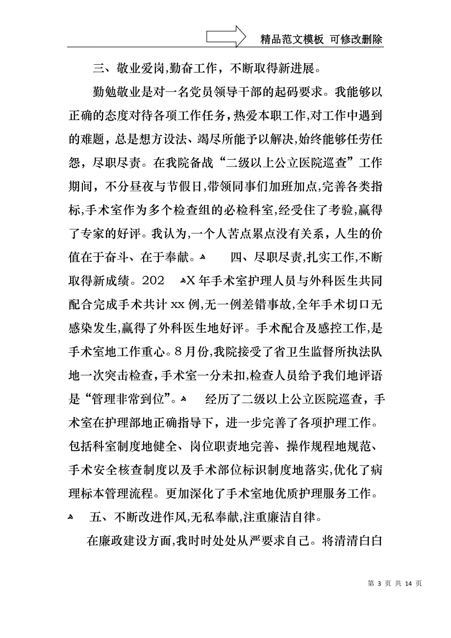 热门护士述职范文汇总六篇_第3页