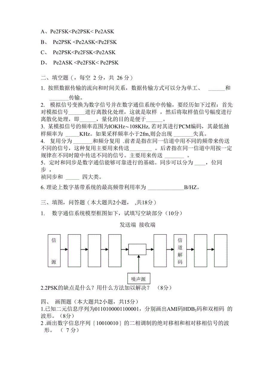 通信原理试题和答案_第2页