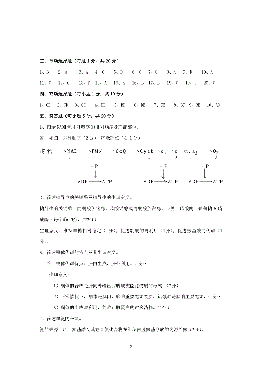 生物化学模拟试卷答案.doc_第2页