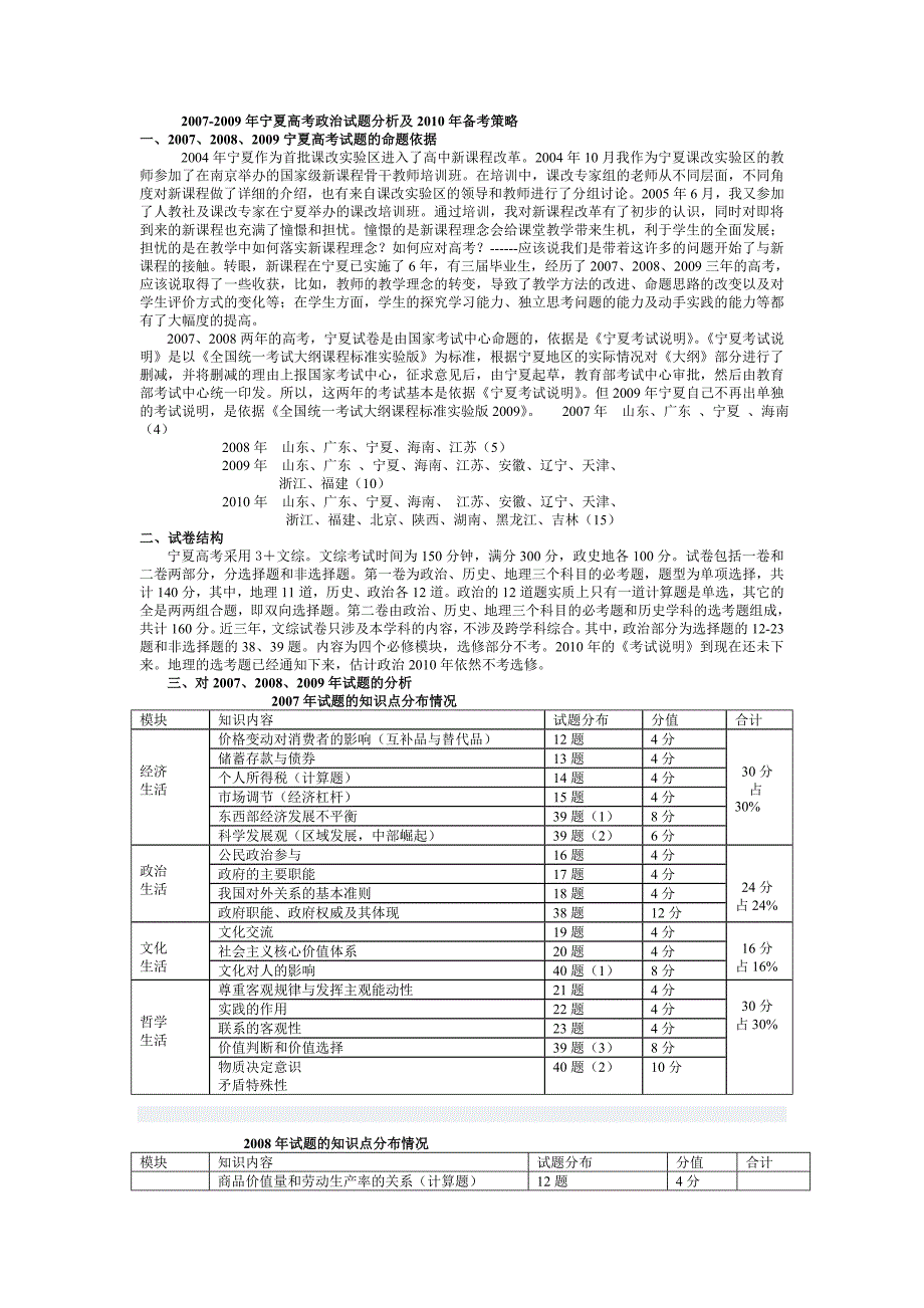 MDcwOD宁夏试卷分析_第1页