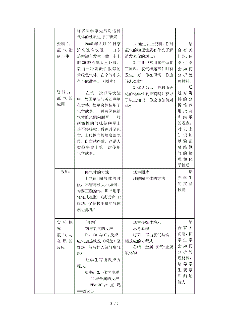 富集在海水中的元素氯教案示例_第3页