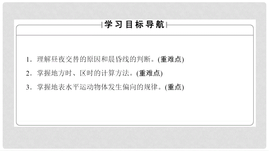 高中地理 第一章 宇宙中的地球 第三节 地球的运动第二课时课件 湘教版必修1_第2页