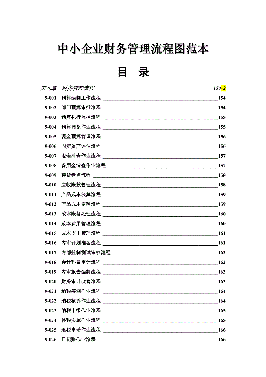 中小企业财务管理流程图范本_第1页