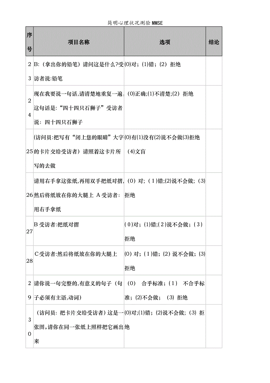 简明心理状况测验MMSE_第3页