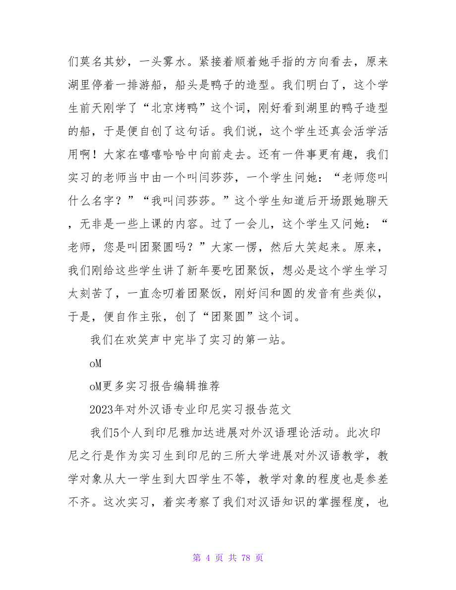 对外汉语专业印尼实习报告.doc_第4页