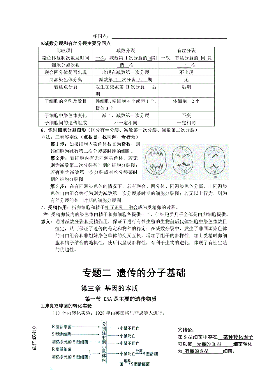 生物必修2知识概念梳理_第2页