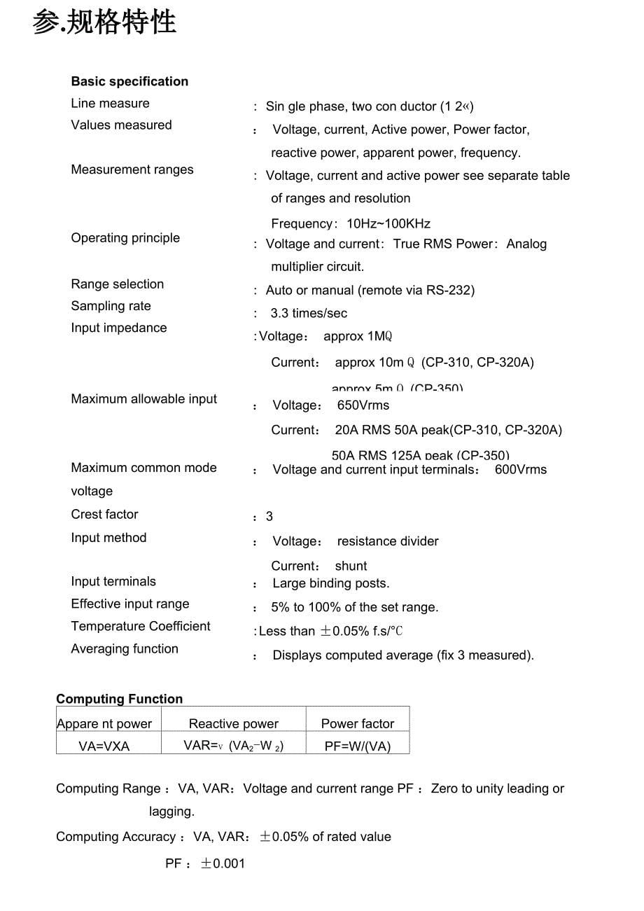 CP350功率表说明书_第5页