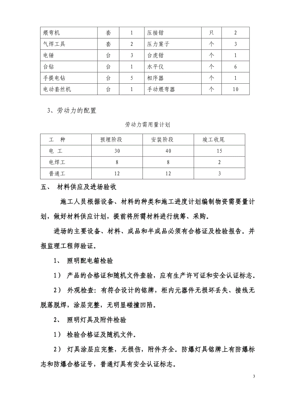 标段招投标电气工程施工组织设计方案_第3页