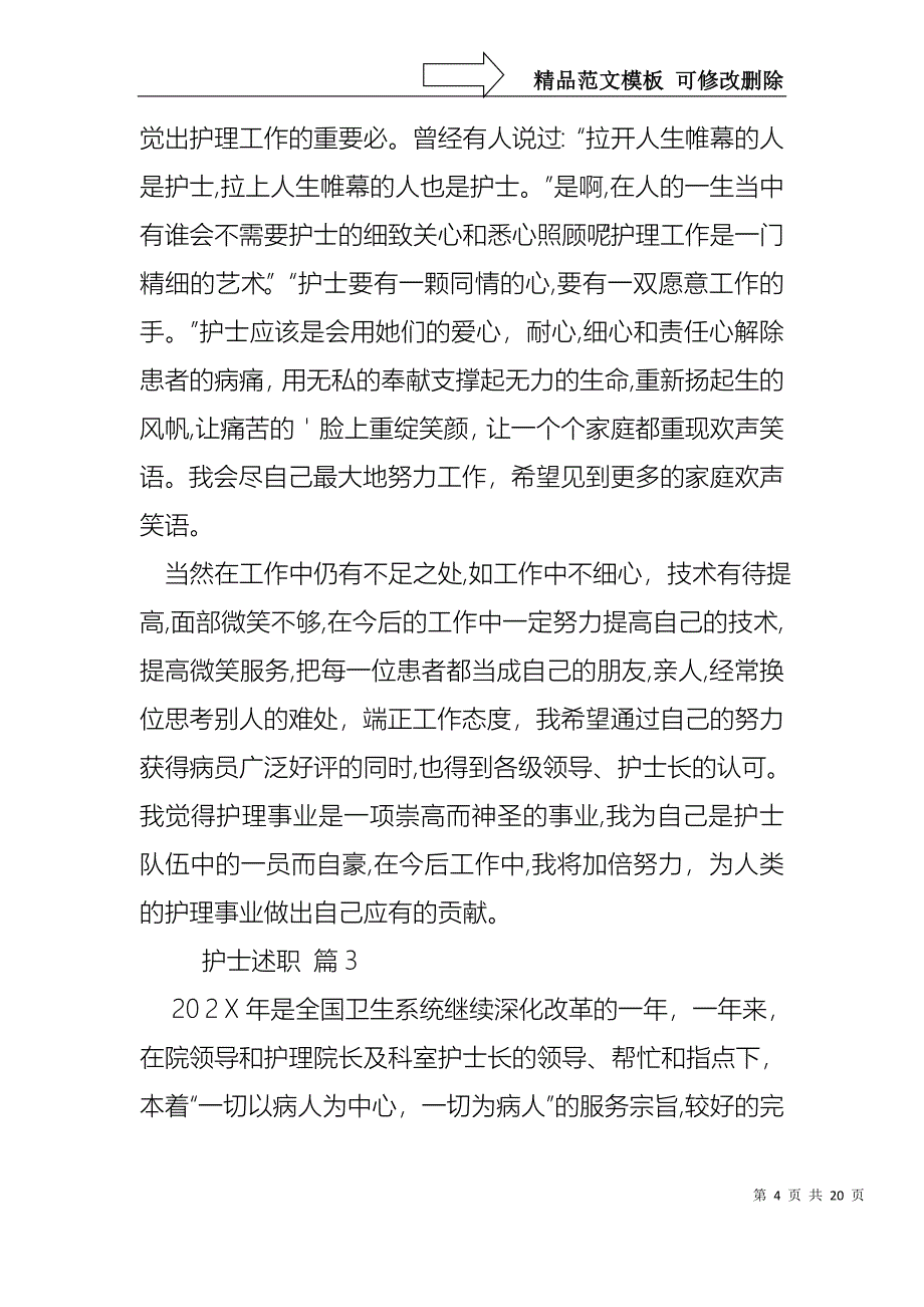 护士述职模板汇编八篇_第4页