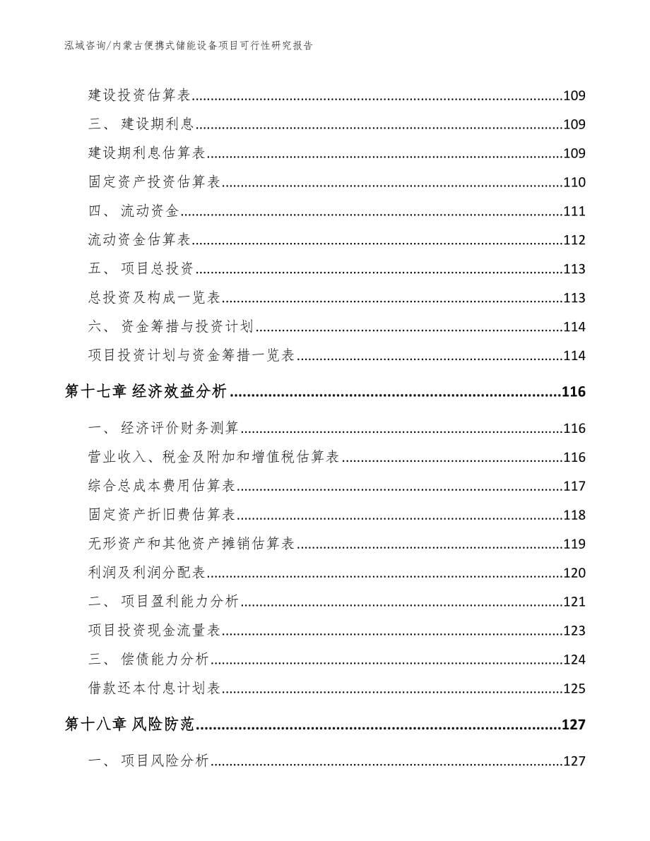 内蒙古便携式储能设备项目可行性研究报告（参考模板）_第5页