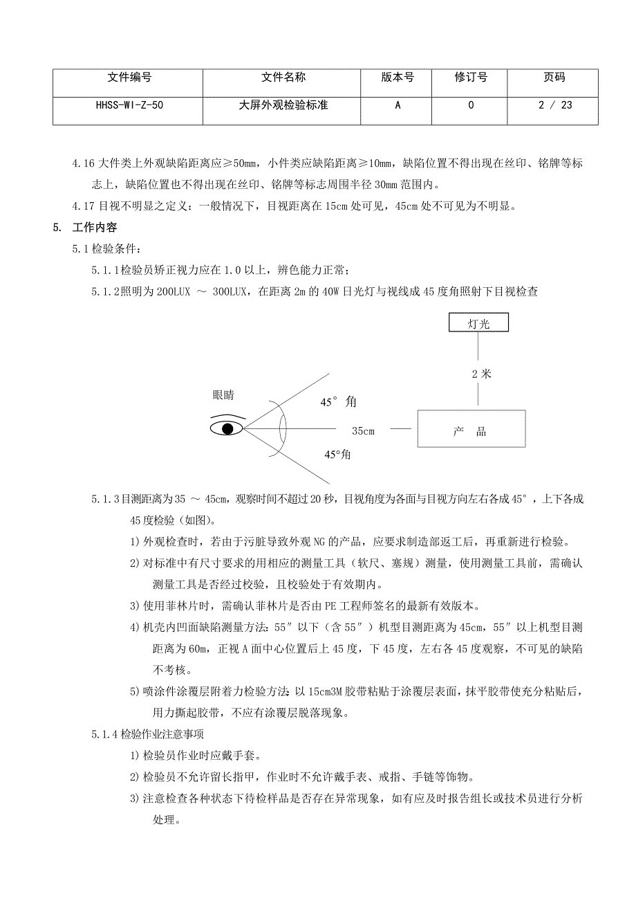 工业级大屏液晶电视外观检验标准(新)_第2页