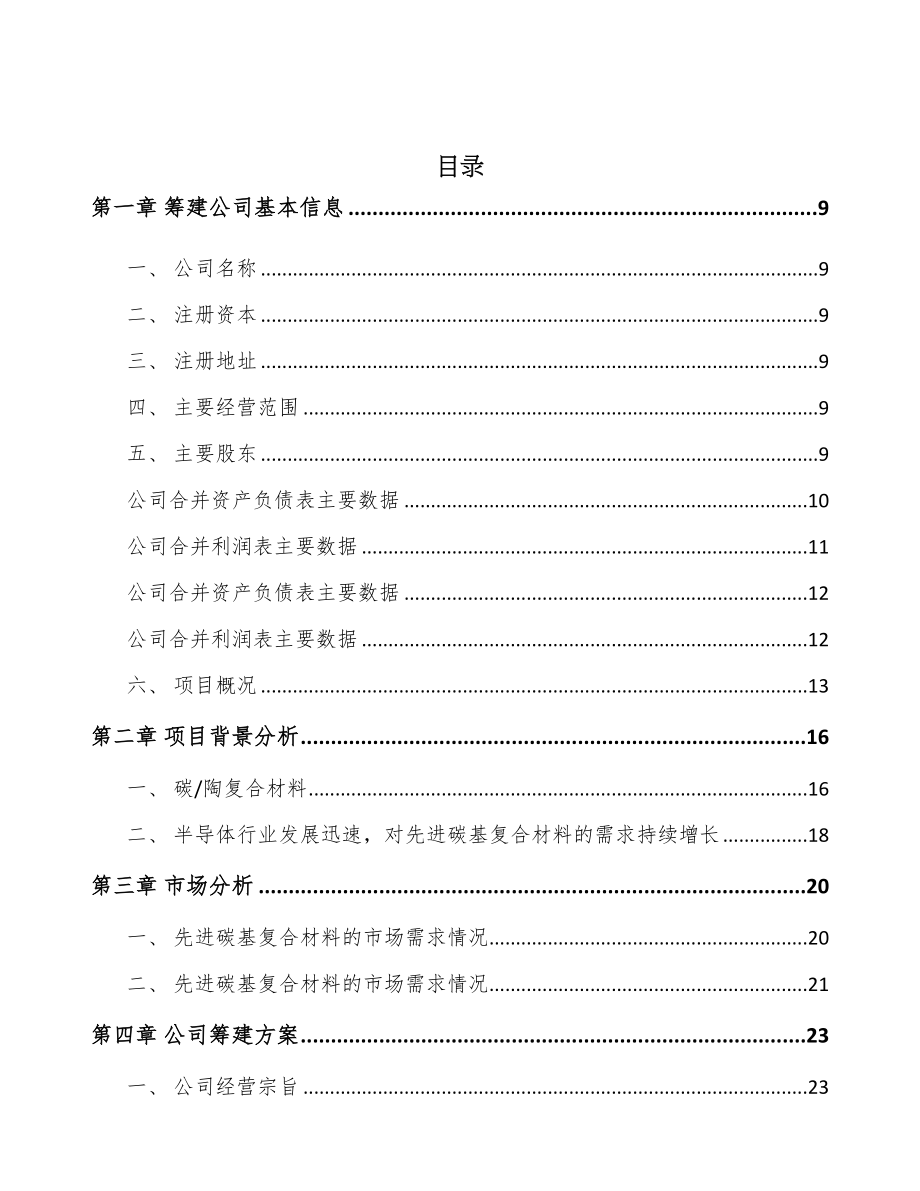 银川关于成立碳基复合材料公司可行性研究报告(DOC 87页)_第2页