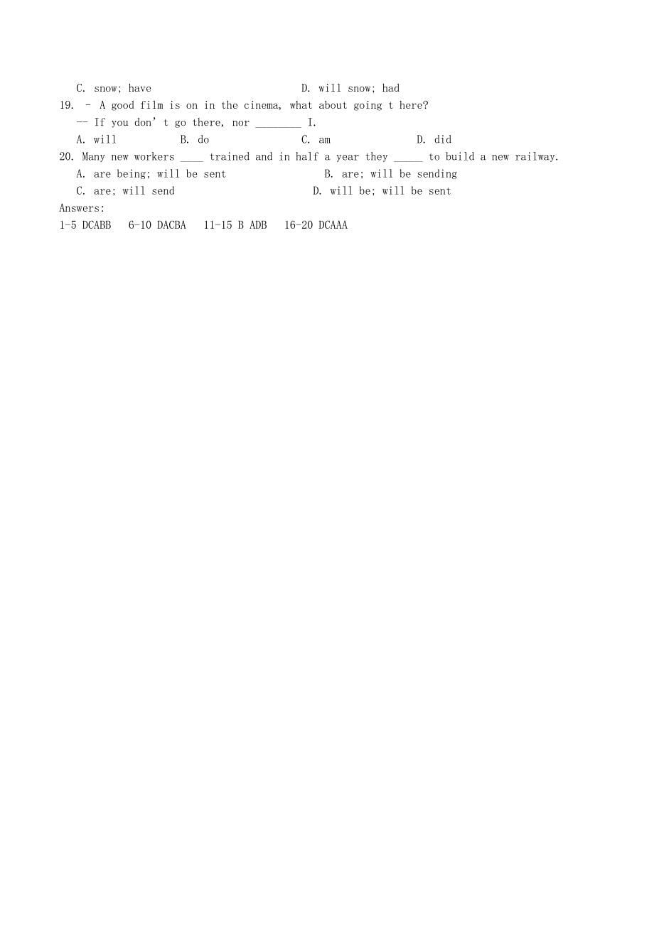 （2010版）高中英语 Unit4 lesson1 Tomorrow’s world辅导与练习 北师大版必修2.doc_第5页