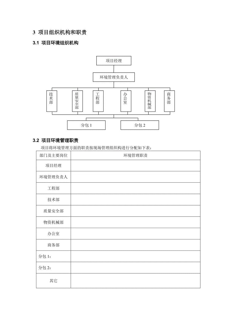 项目环境管理计划书（多表）_第5页