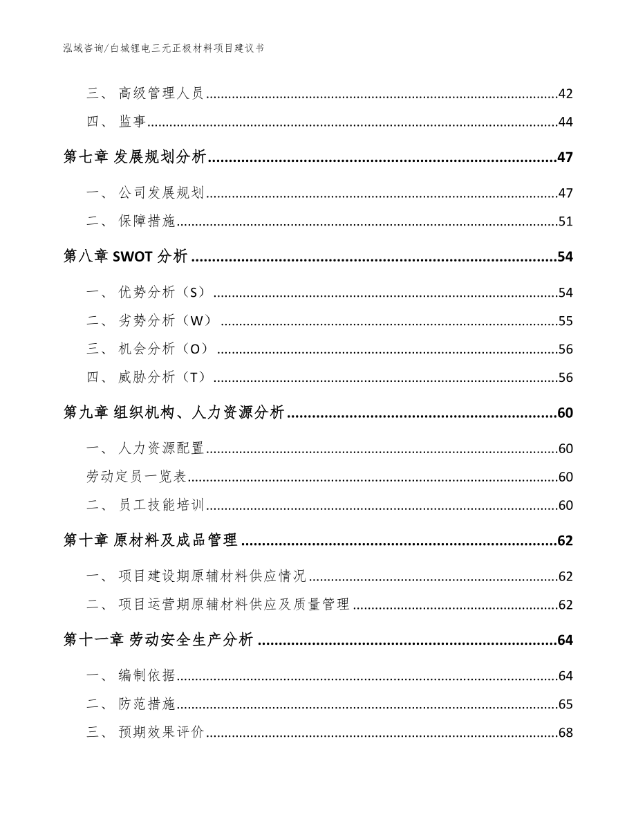 白城锂电三元正极材料项目建议书_参考模板_第4页