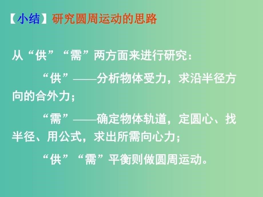 高中物理 第五章 第七节《生活中的圆周运动》课件2 新人教版必修2.ppt_第5页