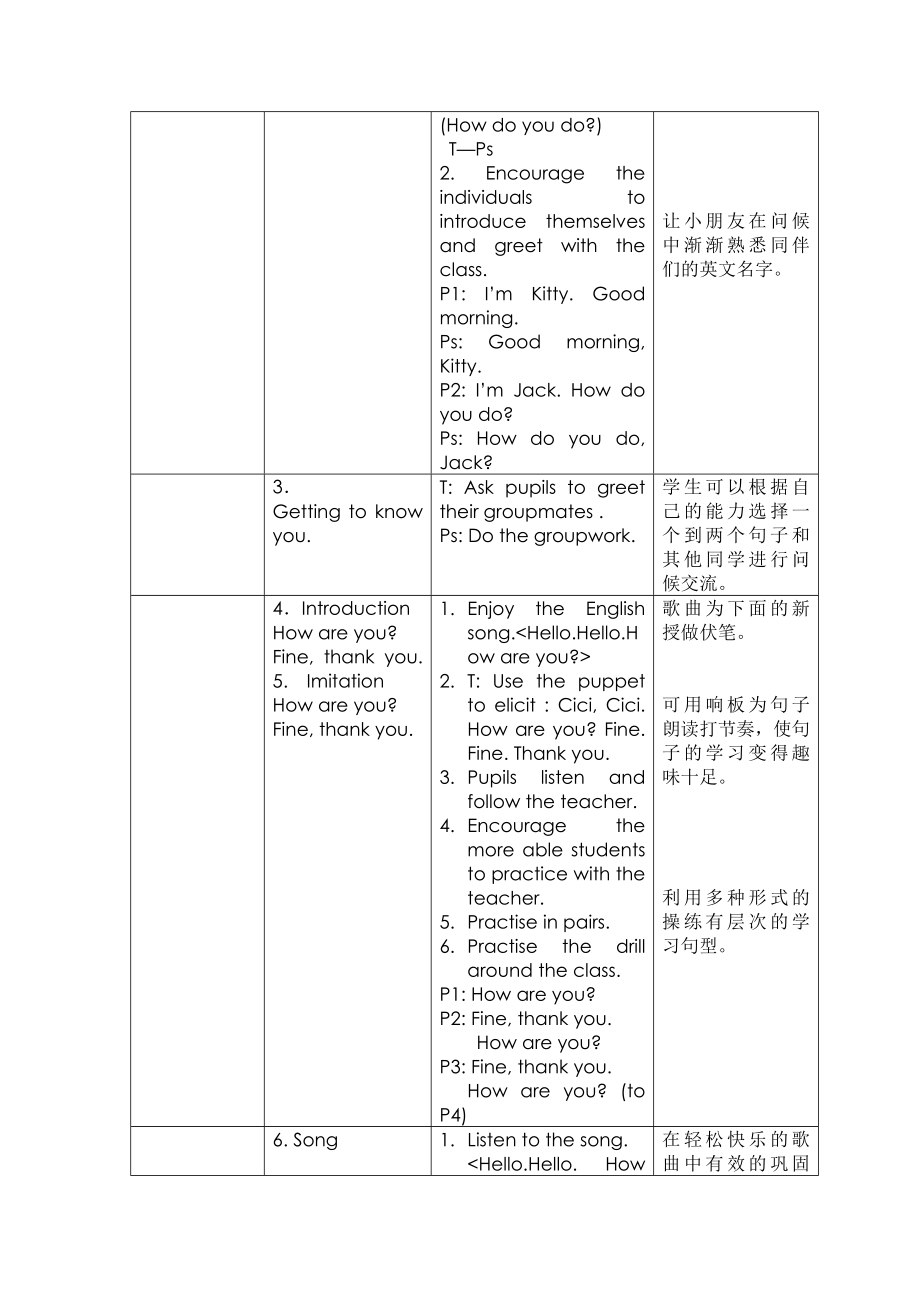 上海版牛津英语一年级全册教案_第2页