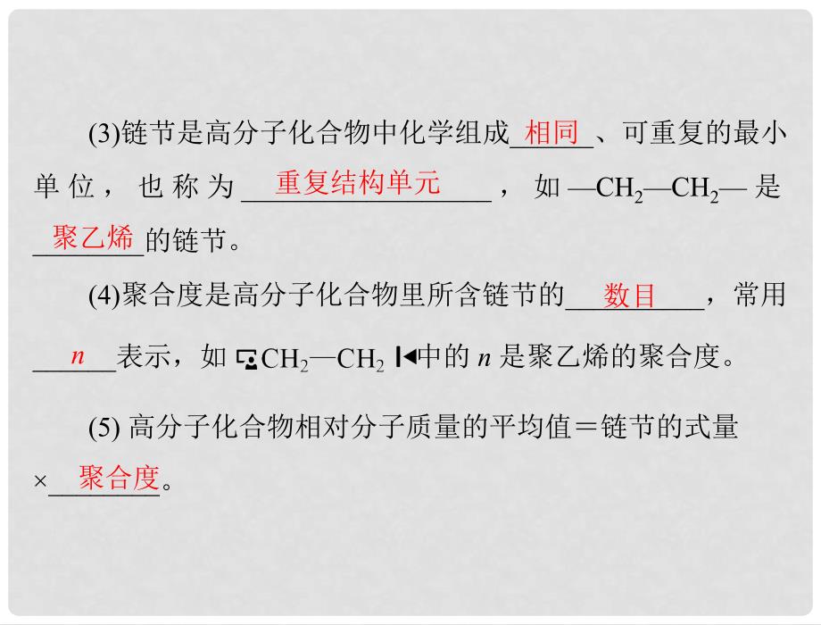 高考化学一轮复习 第28讲 高分子化合物课件_第4页