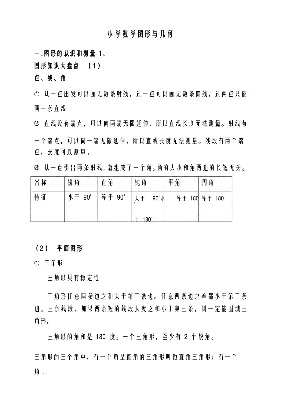 小学数学总复习-图形及几何_第1页