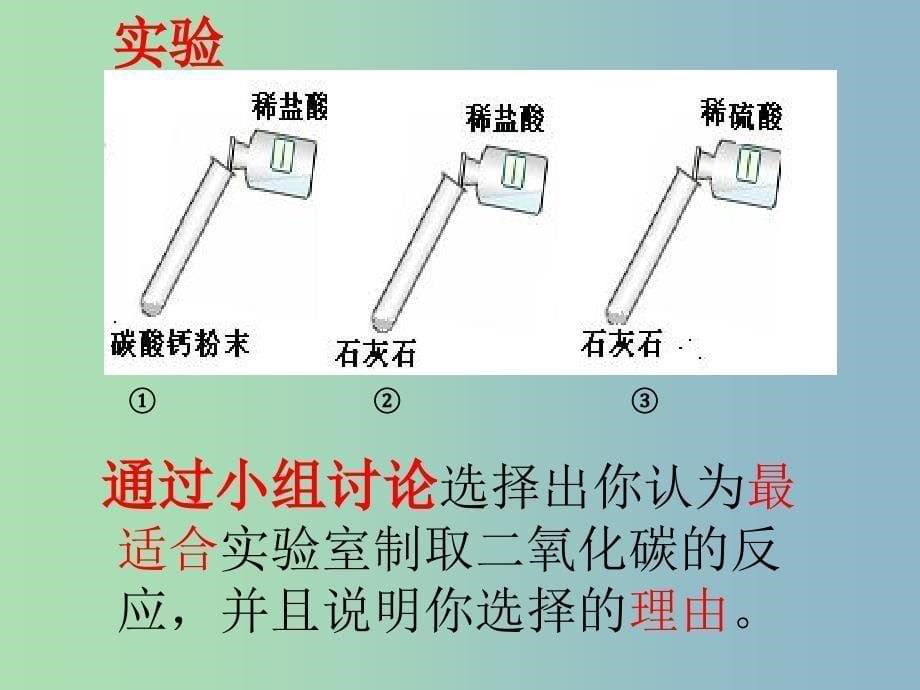 九年级化学上册 第六单元 课题2 二氧化碳制取的研究课件 （新版）新人教版.ppt_第5页