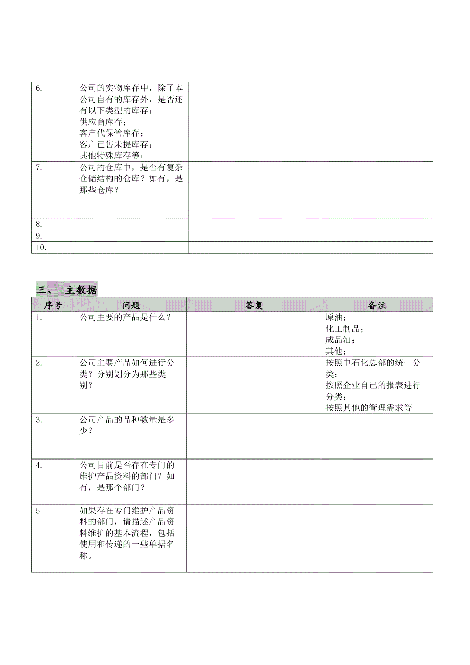 &#215;&#215;企业集团ERP推广项目企业情况调查_第3页