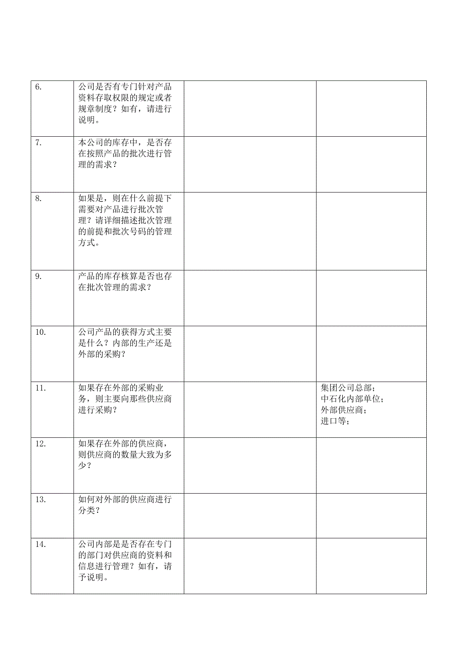 &#215;&#215;企业集团ERP推广项目企业情况调查_第4页