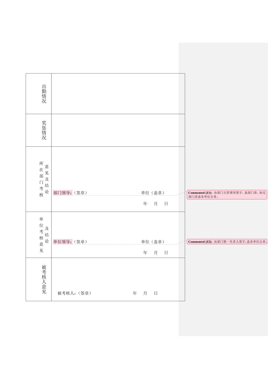 03专业技术人员年度考核表中级需要连续4年,高级需要连_第2页