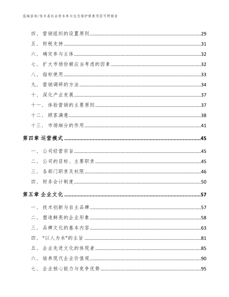 信丰县社会资本参与生态保护修复项目可研报告_模板参考_第2页
